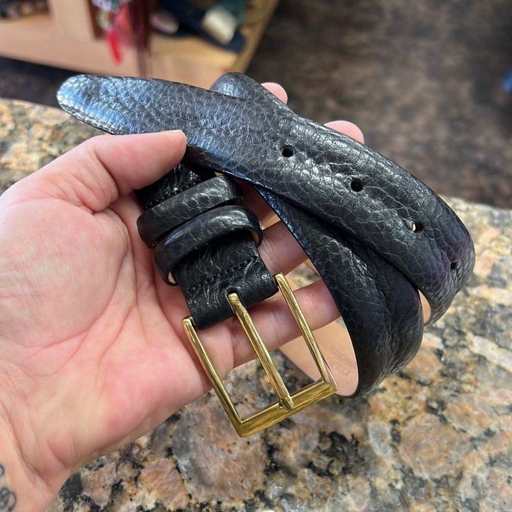 Bachrach Men’s Black Genuine Leather Belt Size 32/80
